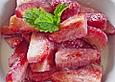 Erdbeeren in Milch