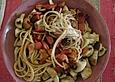 Spaghetti Carbonara mit Champignons