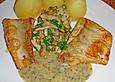 Zanderfilet mit Steinpilzgem&uuml;se und Senfsauce