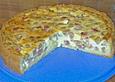Rhabarberkuchen mit Vanillepudding