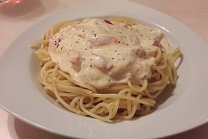 Nudeln mit marinierten Cherrytomaten und Frischkäse 42