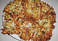 Riefkoken mit Kochschinken und Lauzwiebeln