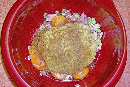 Riefkoken mit Kochschinken und Lauzwiebeln 5