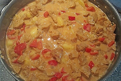 Roter Seitan mit Reis 1