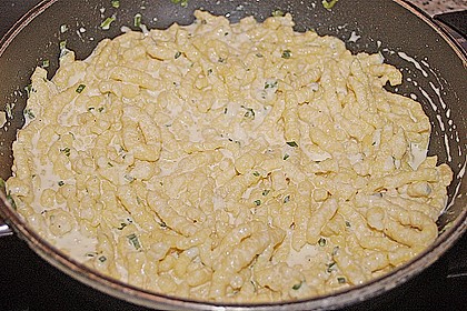 Nudeln mit Gorgonzola - Lachs - Wei&szlig;wein - Sauce