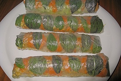 Vietnamesische Sommerrollen im Thai Style - Gl&uuml;cksrollen 4