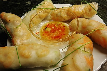 Vietnamesische Sommerrollen im Thai Style - Gl&uuml;cksrollen 7