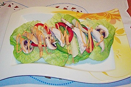 Garniertes H&auml;hnchenbrot