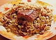 Axels Filetsteak mit Nudeln und Steinpilzen