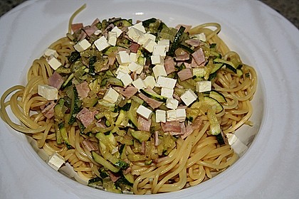 Zucchini - Schinken - Nudeln 2