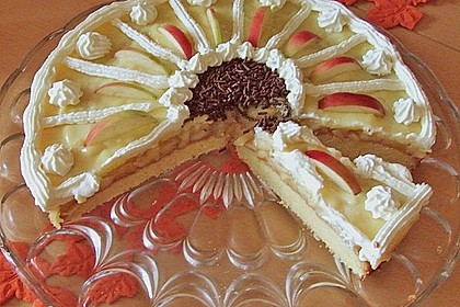 Apfeltorte mit Pudding - Eierlik&ouml;r - Guss 13