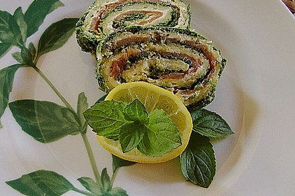 Lachsrolle mit Spinat 2