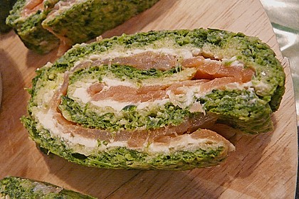 Lachsrolle mit Spinat 8