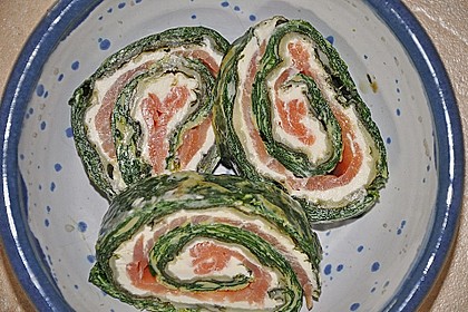 Lachsrolle mit Spinat 9