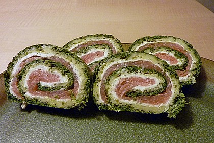 Lachsrolle mit Spinat 13