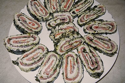 Lachsrolle mit Spinat 16