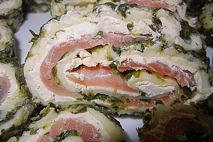 Lachsrolle mit Spinat 17