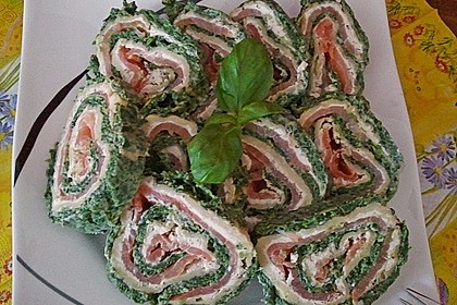 Lachsrolle mit Spinat 20