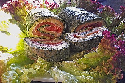 Lachsrolle mit Spinat 26