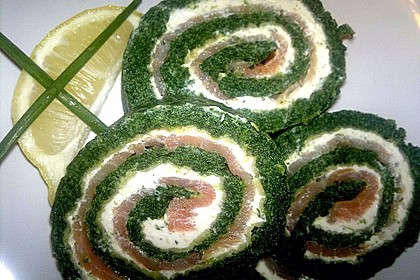 Lachsrolle mit Spinat 30