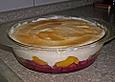 Pfirsich Melba mit Vanille - Sahne - Creme