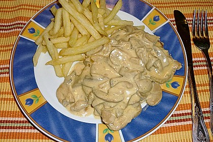 Minutensteaks mit Champignon - Sahne - So&szlig;e
