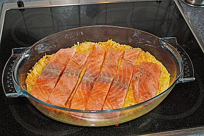 Lachsfilet im Gem&uuml;sebett 1