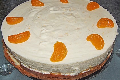 Frischk&auml;setorte mit Mandarinen