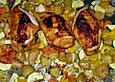Gegrillte H&auml;hnchenbrust mit mediterraner Kartoffel - Gem&uuml;sepfanne