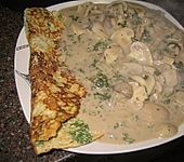Pikanter Haferflockenpfannkuchen mit Gem&uuml;sef&uuml;llung (Bild)