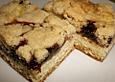 Mohnkuchen mit Quark, Apfelmus und Pflaumenmus