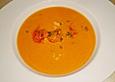 Kokos - Tomaten - Suppe mit Shrimps
