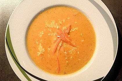 Möhrensuppe mit Kokos, Ingwer und Curry 17