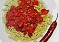 Nudeln in Chili -Tomaten - So&szlig;e