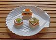 R&auml;ucherlachs - Sandwich mit Zitrone und Creme fraiche