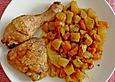 H&auml;hnchenschenkel mit Wurzelgem&uuml;se