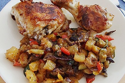 H&auml;hnchenschenkel mit Wurzelgem&uuml;se 1