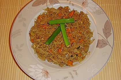 Chinesische Nudelpfanne mit Hackfleisch 15