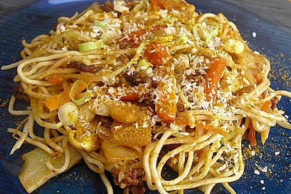 Chinesische Nudelpfanne mit Hackfleisch 4
