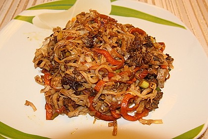 Chinesische Nudelpfanne mit Hackfleisch 5