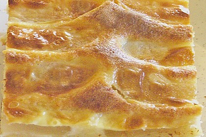 Apfel - Marzipankuchen mit Vanille - Schmandguss