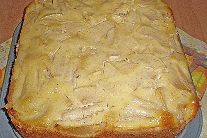 Apfel - Marzipankuchen mit Vanille - Schmandguss 1