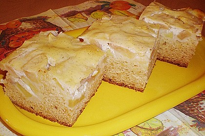 Apfel - Marzipankuchen mit Vanille - Schmandguss 2