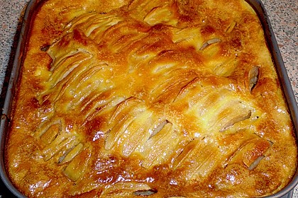 Apfel - Marzipankuchen mit Vanille - Schmandguss 6