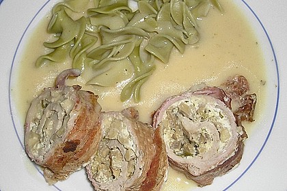 Schweineroulade mit Pilz - K&auml;sef&uuml;llung und Baconh&uuml;lle