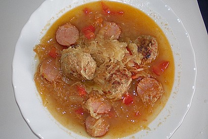 Herzhafte Hack - Sauerkraut - Suppe 1