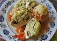 Gef&uuml;llte Pilze und Tomaten