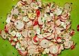 Radieschen - Kresse - Salat mit Leberk&auml;se