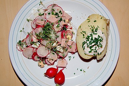 Radieschen - Kresse - Salat mit Leberk&auml;se 1