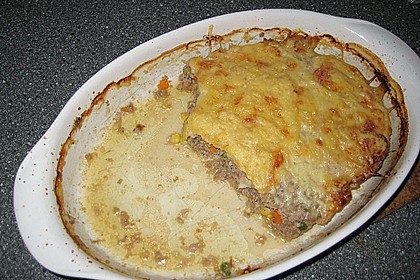 Buttergem&uuml;se - Hackfleisch - Auflauf